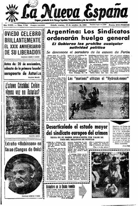 Portada Martes 19 de Octubre de 1965