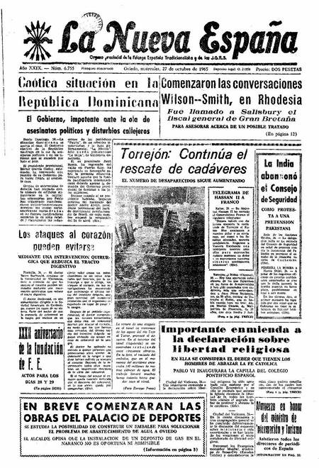 Portada Miércoles 27 de Octubre de 1965