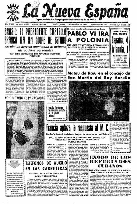 Portada Jueves 28 de Octubre de 1965