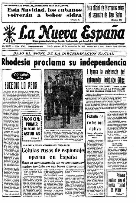 Portada Viernes 12 de Noviembre de 1965