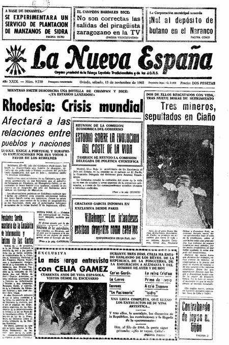 Portada Sábado 13 de Noviembre de 1965