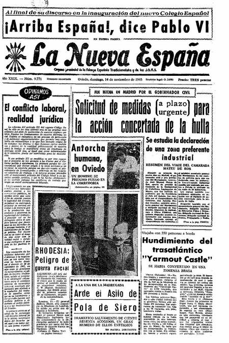 Portada Domingo 14 de Noviembre de 1965