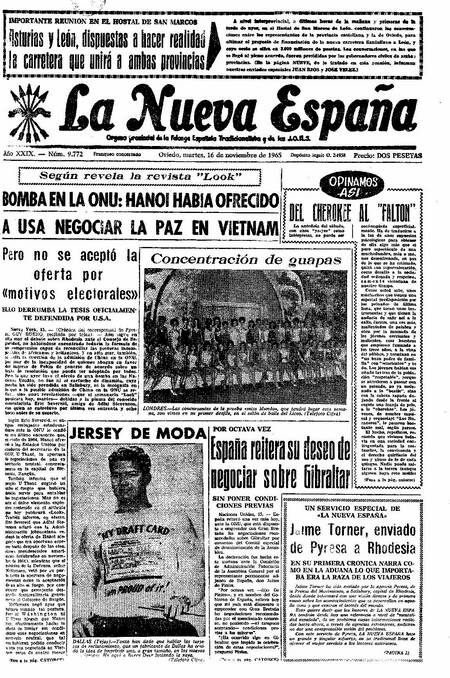Portada Martes 16 de Noviembre de 1965