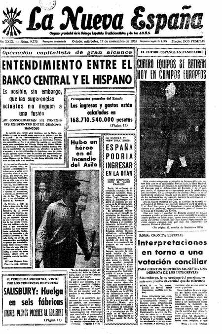 Portada Miércoles 17 de Noviembre de 1965