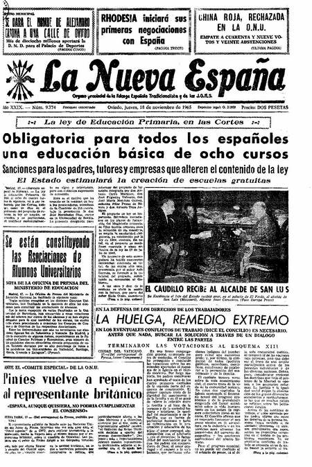 Portada Jueves 18 de Noviembre de 1965