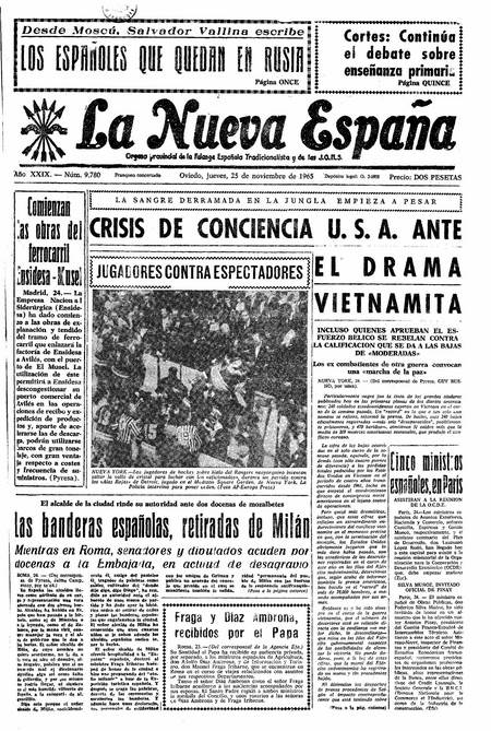 Portada Jueves 25 de Noviembre de 1965