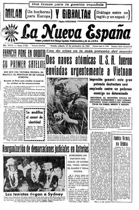 Portada Sábado 27 de Noviembre de 1965