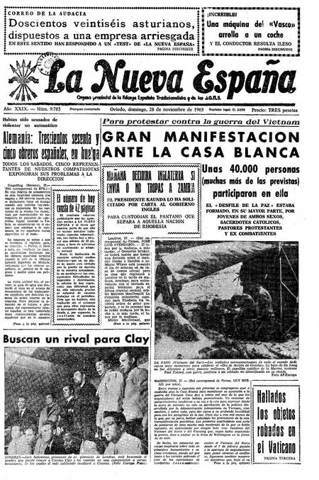 Portada Domingo 28 de Noviembre de 1965
