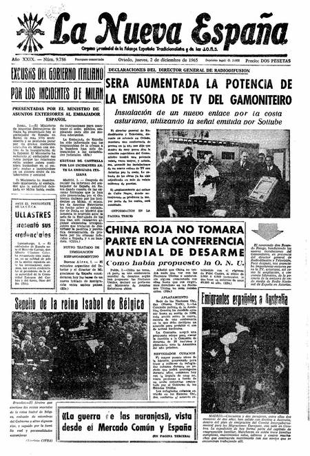 Portada Jueves 2 de Diciembre de 1965