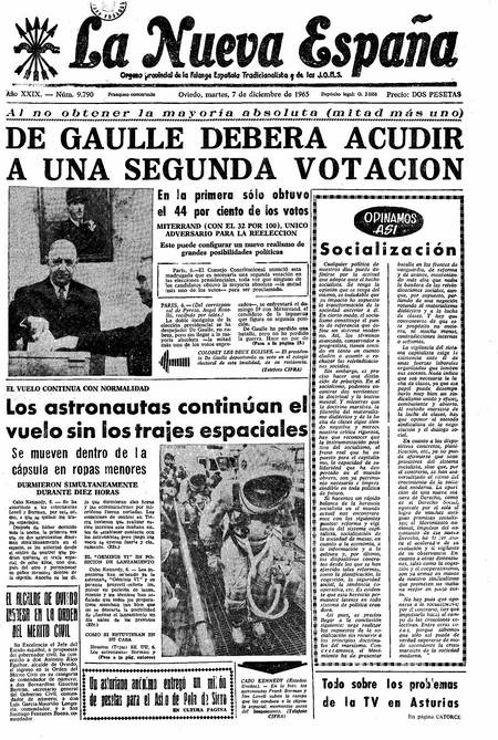 Portada Martes 7 de Diciembre de 1965