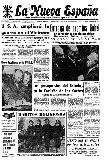 Portada Sábado 11 de Diciembre de 1965