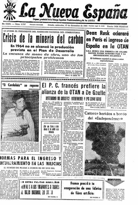 Portada Miércoles 15 de Diciembre de 1965