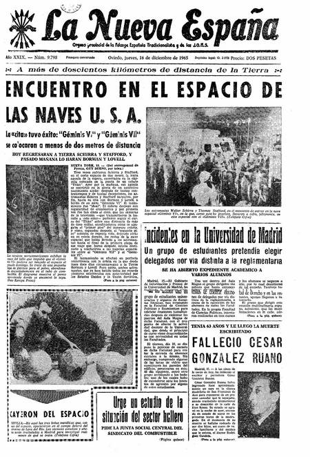 Portada Jueves 16 de Diciembre de 1965