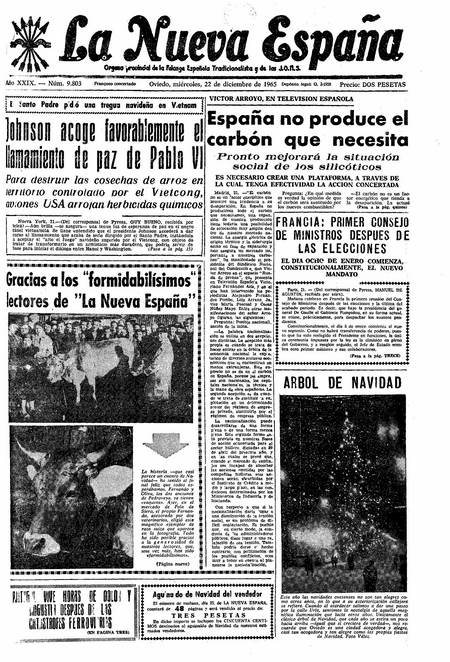 Portada Miércoles 22 de Diciembre de 1965
