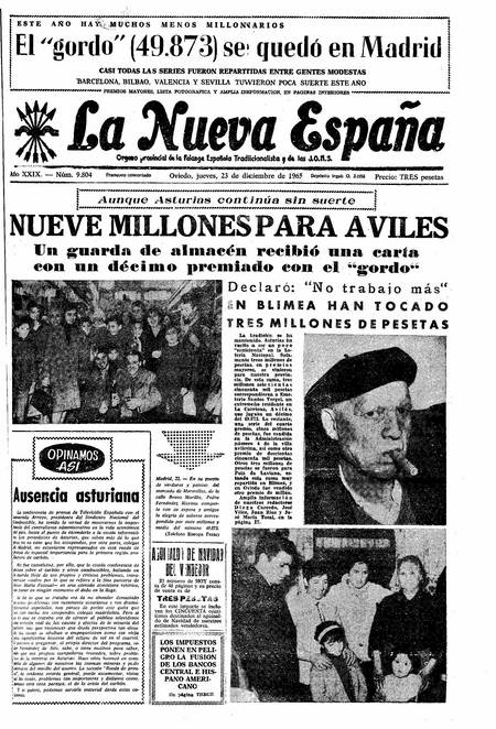 Portada Jueves 23 de Diciembre de 1965