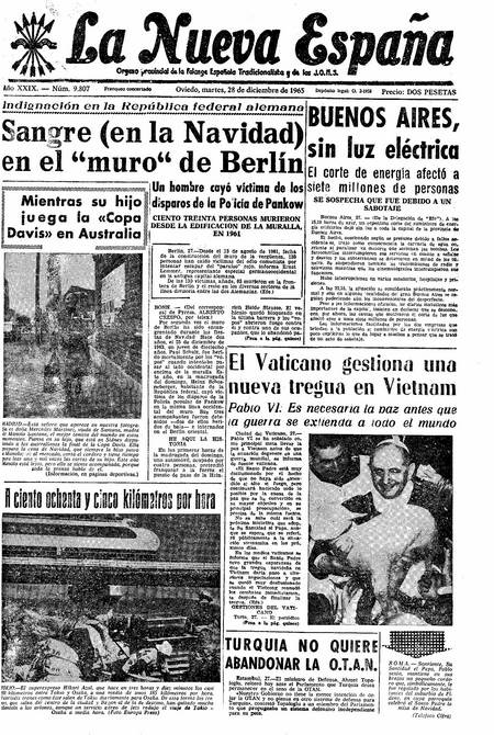Portada Martes 28 de Diciembre de 1965