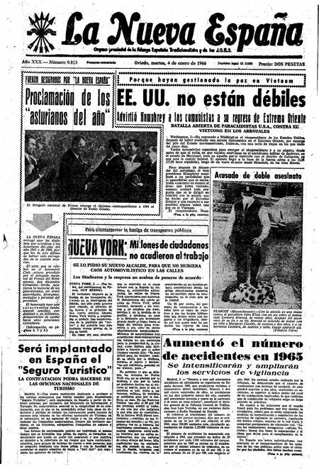 Portada Martes 4 de  de 1966
