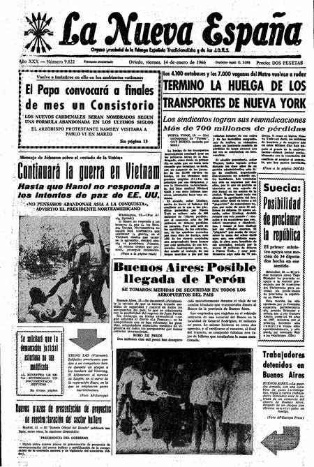 Portada Viernes 14 de  de 1966