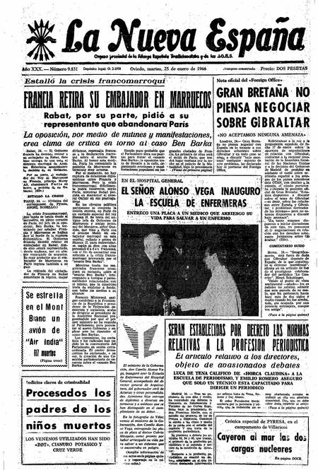 Portada Martes 25 de  de 1966