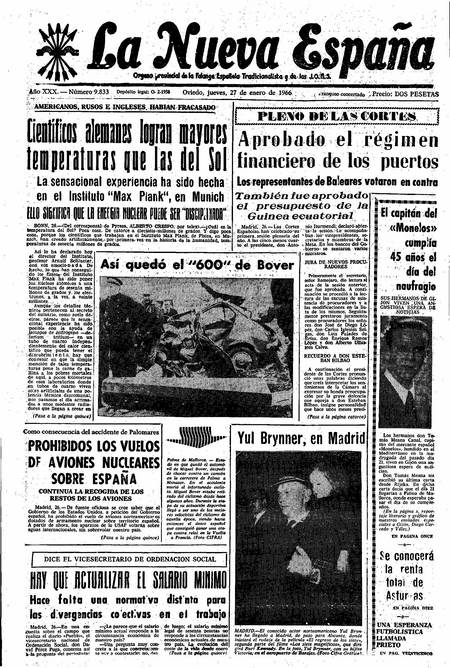 Portada Jueves 27 de  de 1966