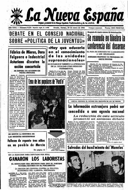 Portada Viernes 28 de  de 1966