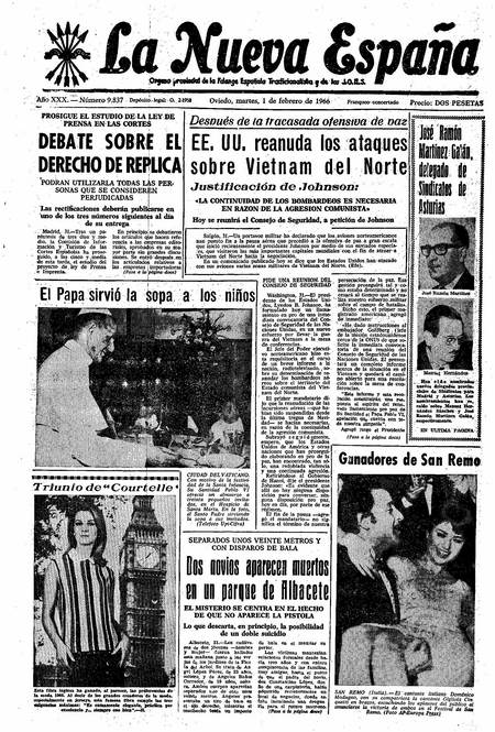 Portada Martes 1 de  de 1966