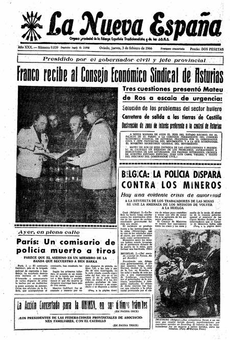 Portada Jueves 3 de  de 1966