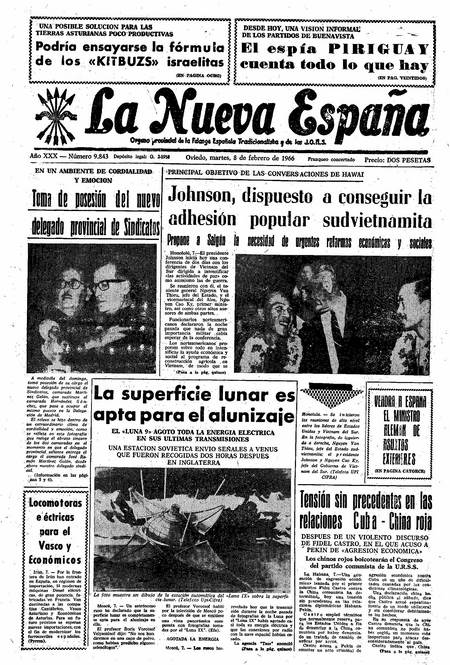 Portada Martes 8 de  de 1966