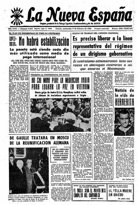 Portada Miércoles 9 de  de 1966