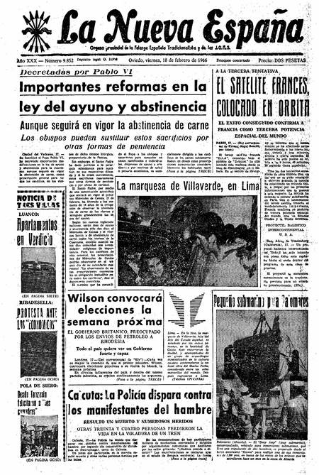 Portada Viernes 18 de  de 1966