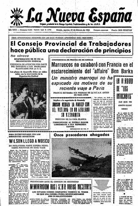 Portada Martes 22 de  de 1966