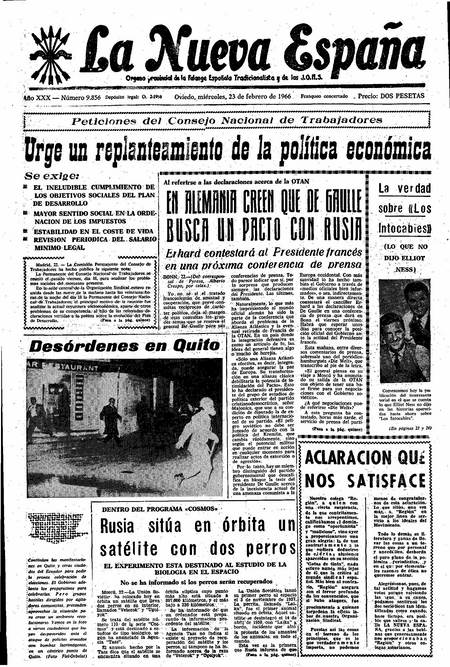 Portada Miércoles 23 de  de 1966