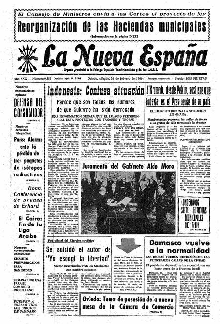 Portada Sábado 26 de  de 1966