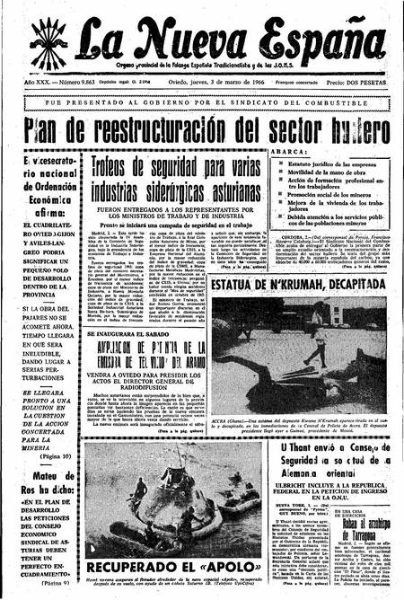 Portada Jueves 3 de  de 1966