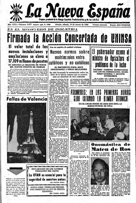 Portada Sábado 19 de  de 1966