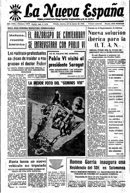 Portada Martes 22 de  de 1966