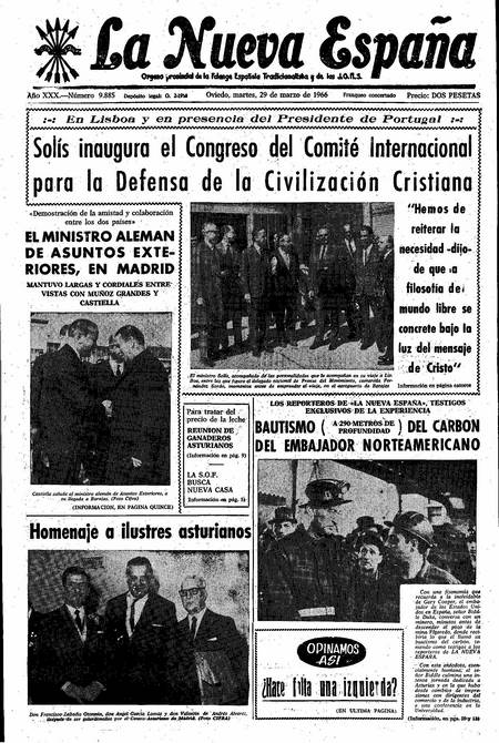 Portada Martes 29 de  de 1966