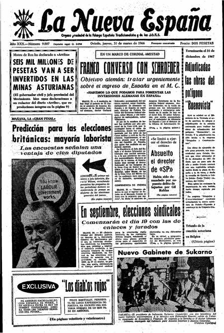 Portada Jueves 31 de  de 1966