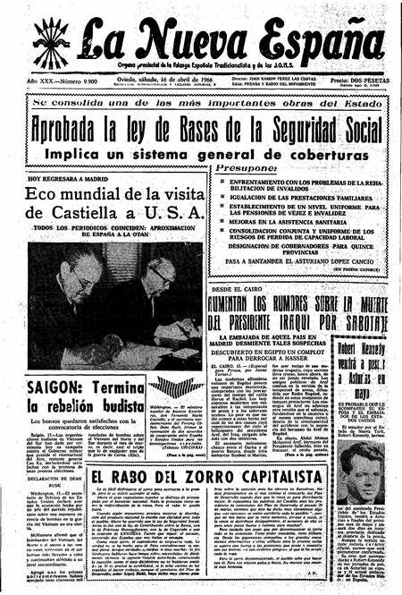 Portada Sábado 16 de  de 1966