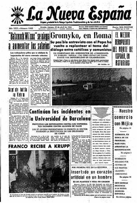 Portada Viernes 22 de  de 1966