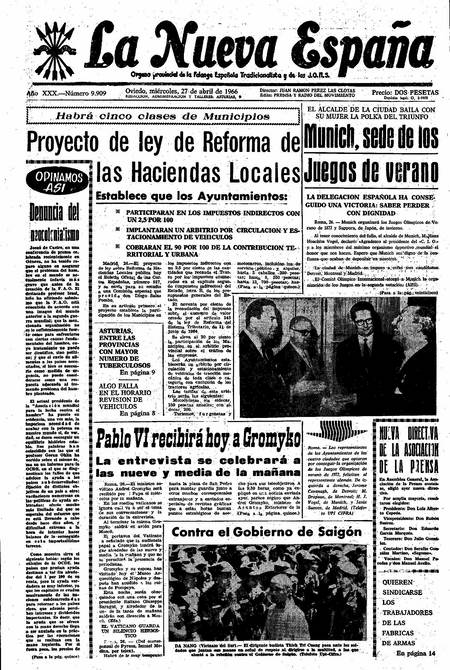 Portada Miércoles 27 de  de 1966