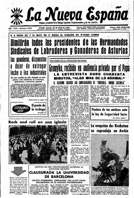 Portada Jueves 28 de  de 1966