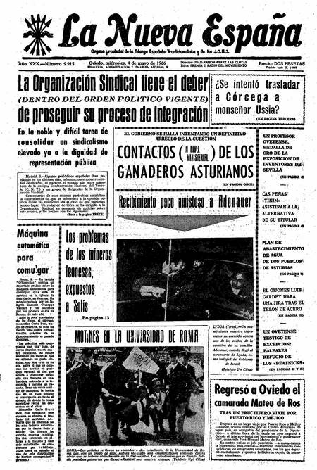 Portada Miércoles 4 de  de 1966