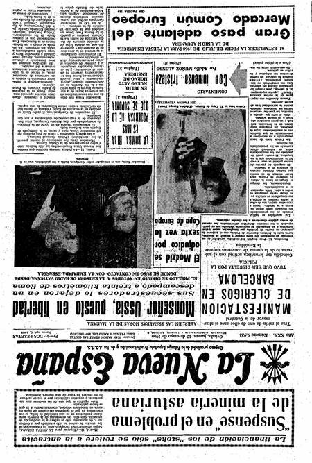 Portada Jueves 12 de  de 1966