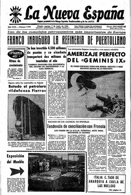 Portada Martes 7 de  de 1966