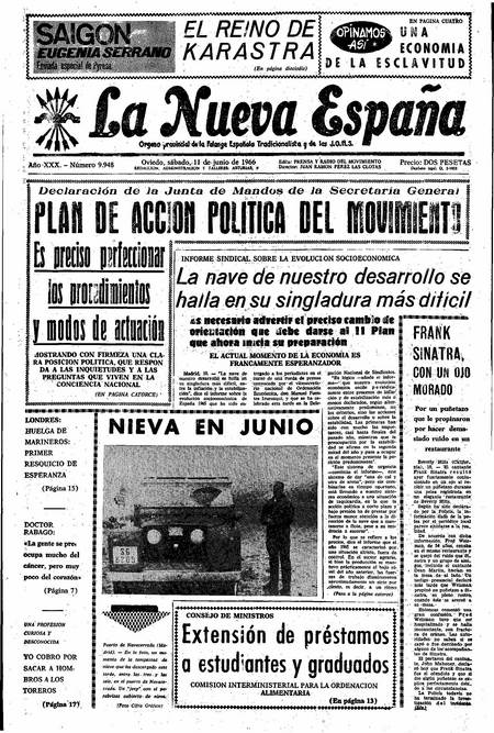 Portada Sábado 11 de  de 1966