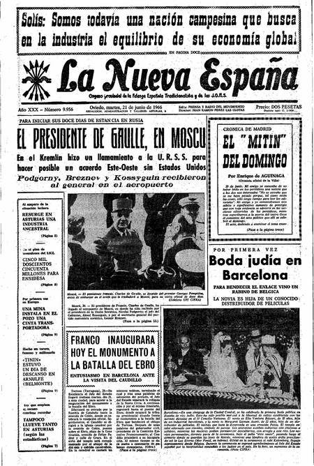 Portada Martes 21 de  de 1966