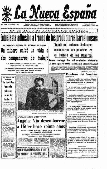 Portada Martes 5 de  de 1966