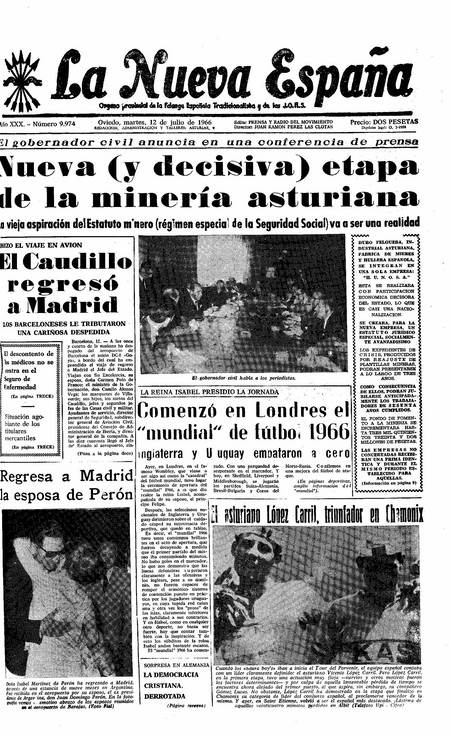 Portada Martes 12 de  de 1966