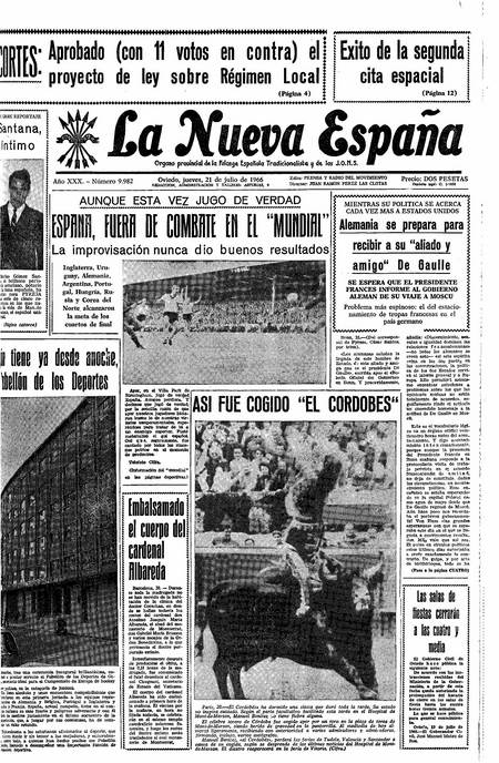 Portada Jueves 21 de  de 1966